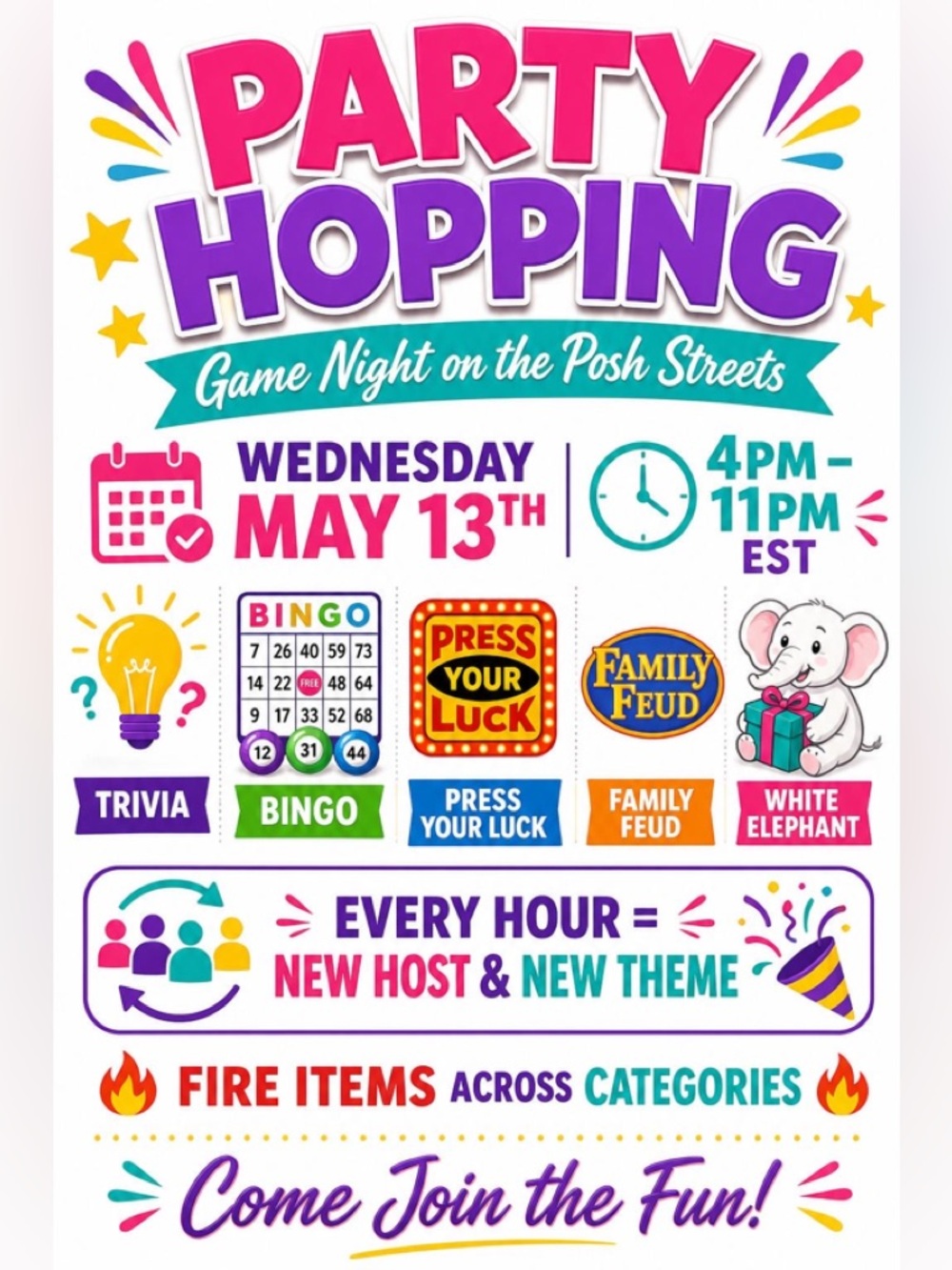 PARTY HOPPING GAME NIGHT with Friends PLEASE LIKE to Join Us💚✅